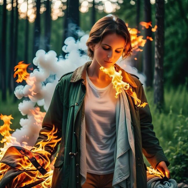 Odpowiednie techniki gaszenia pożaru na ubraniu