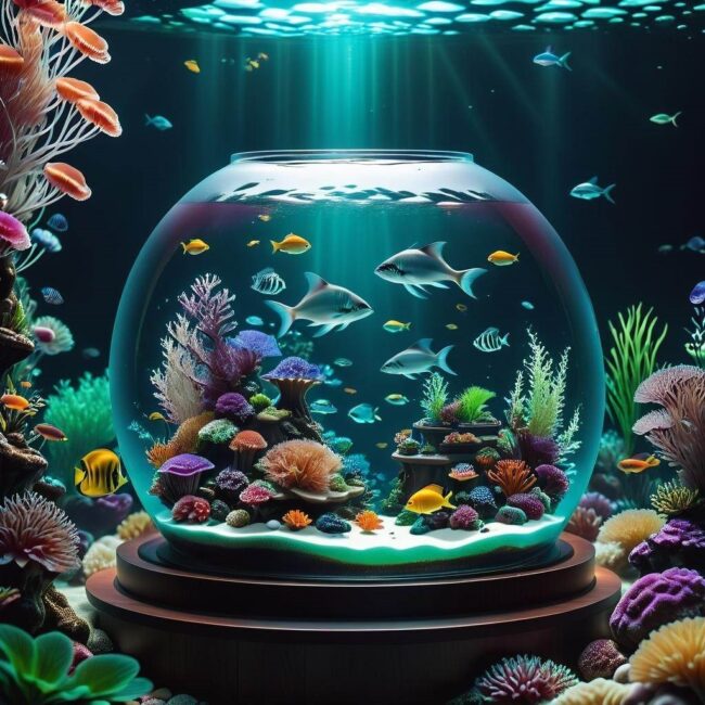 Sztuczne rośliny w galaretce